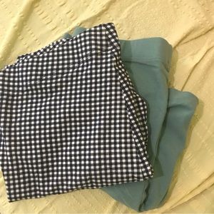 EUC Bundle 2 Old Navy Bike Shorts - 8” inseam thick waist band gingham checkered